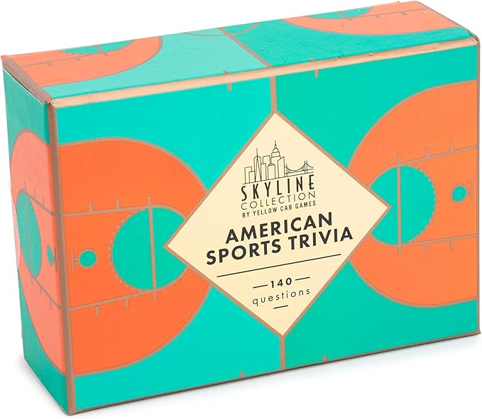 Skyline Collection Trivia Set - American Sports Trivia, 140 Question Cards - Game Night Entertainment for Families & Friends