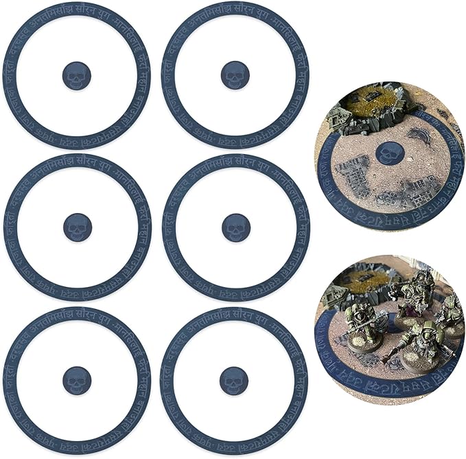 Jucoci Objective Point Markers 6PCS Set Objective Marker Compatible with WH40k Wargame (Miniature Not Included), Blue
