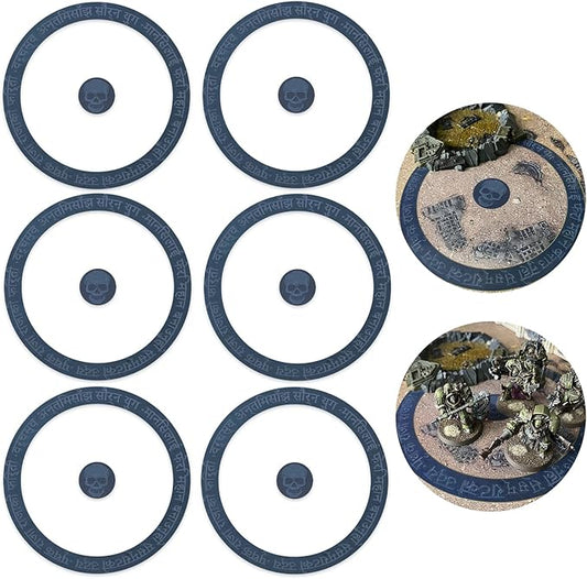 Jucoci Objective Point Markers 6PCS Set Objective Marker Compatible with WH40k Wargame (Miniature Not Included), Blue