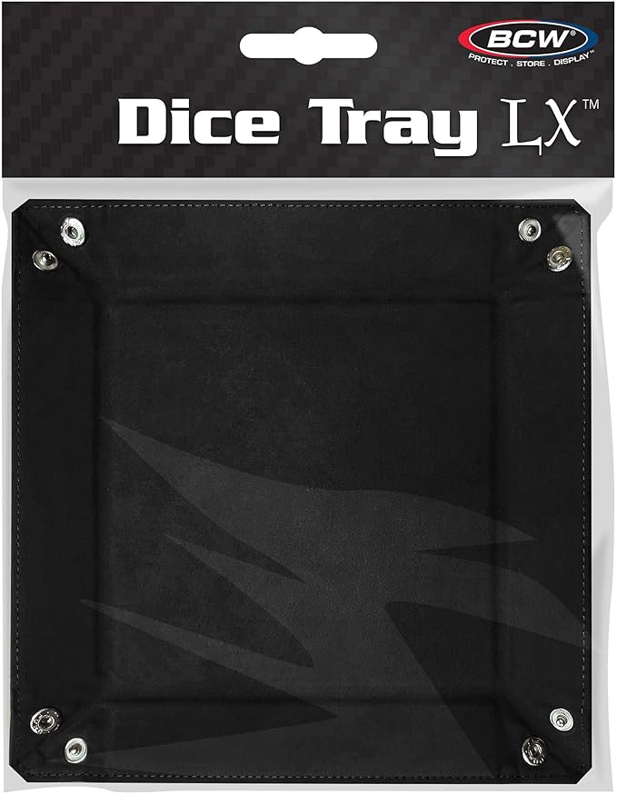 BCW Square Dice Tray - Black | 7x7 Inches | Ideal for Dungeons and Dragons, Pathfinder, etc | Dice Rolling Tray Gaming Accessory for Tabletop RPGs and Board Games…