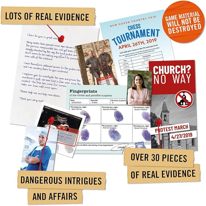 Hidden Games Crime Scene - The New Haven: Mystery Game – Solve a Crime at a Folk Festival – with 30+ Clues – Immersive Detective Game for Teens Adults, Couples & Groups