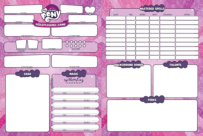Renegade Game Studios My Little Pony Roleplaying Game Expanded Character Sheet Journal