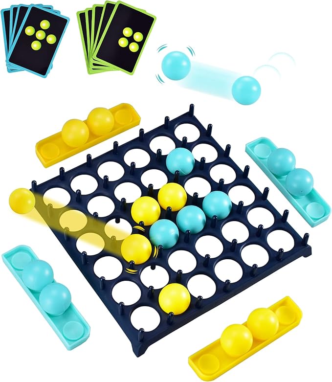 Bounce Ball Game, Board Games for 3-10 Year Olds, Family Games for Kids and Adults, Bounce Ball Game Fun Gifts for 3+ Year Old Boys Girls