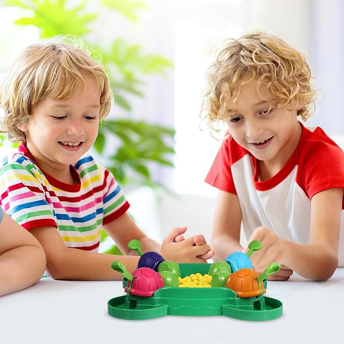 Alipis Turtle Board Game: Hungry Board Game for Kids - Table Bean Chessboard Pre-School Early Educational Toys for 4-2 Players, Ages 2+