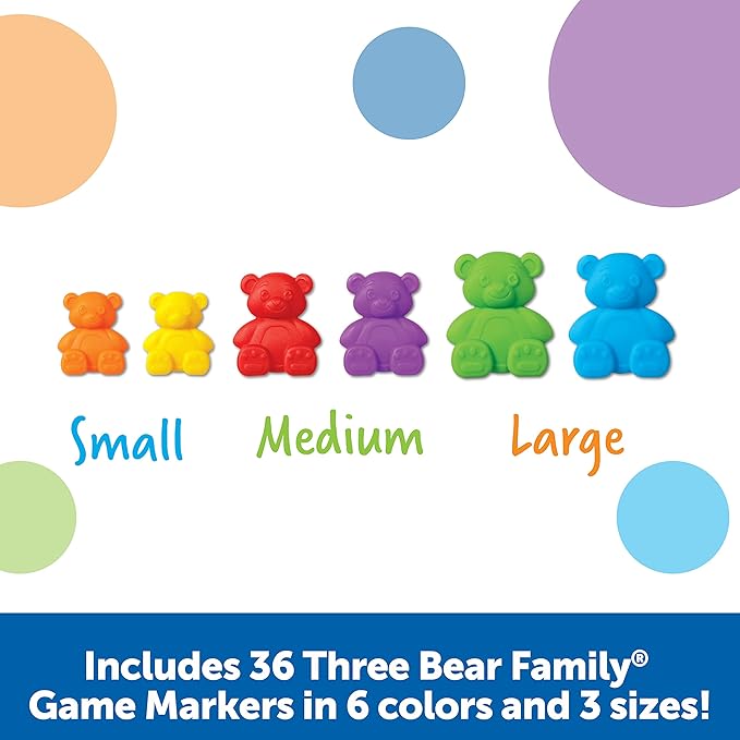 Learning Resources Bingo Bears, Educational Indoor Games, Toddler Brain Toys, Toddler Preschool Learning, 73 Pieces, Age 3+