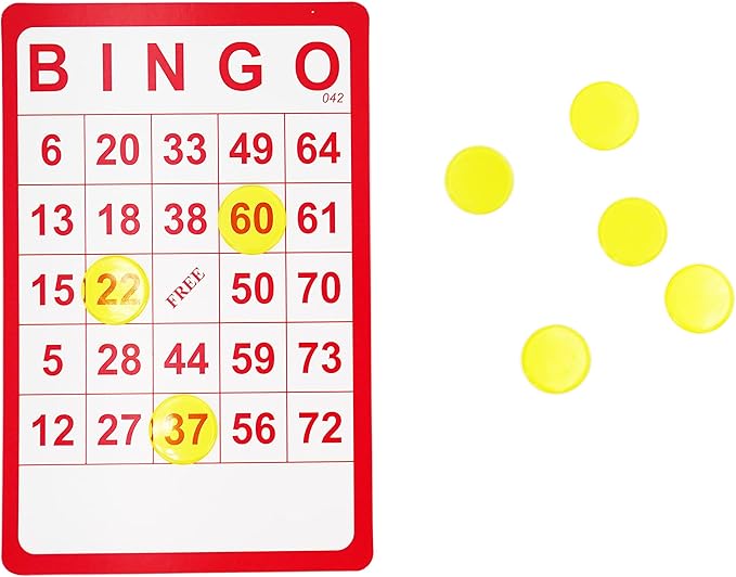 Yuanhe 100 Bingo Cards Resuable Bingo Paper Game Cardstock Bulk, 5 Colors