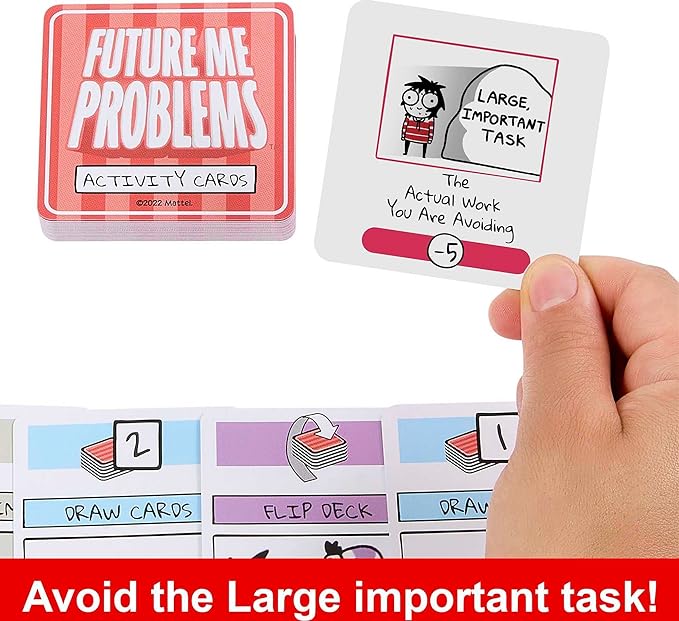 Mattel Games Sarah's Scribbles Future Me Problems Card Game for All About Avoiding Responsibility