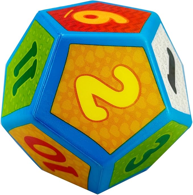 1 PC 12 Sided Game Dice 4.7 Inches Foam Playing Dodecahedrons Dice Kids Board Game Educational Toy for Table Games,to Get Your Lucky Numbers!