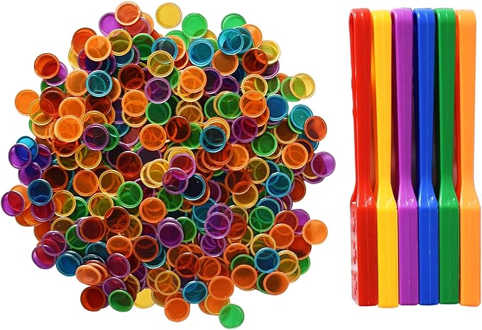Yuanhe Magnetic Bingo Chips Set- Magnetic Wands with Metal Chips for Counting and Sorting, Educational Activities