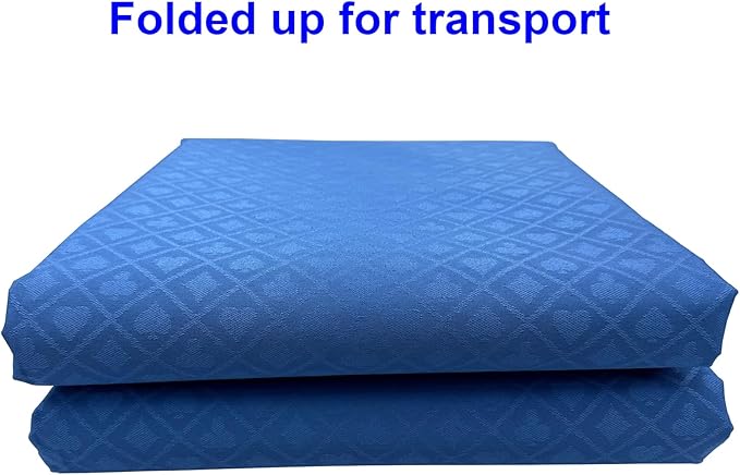 Speed Cloth Poker Table Fabric - 108X60 Inch Section of Casino Card Game Table Felt Top Cover Accessories - Blue