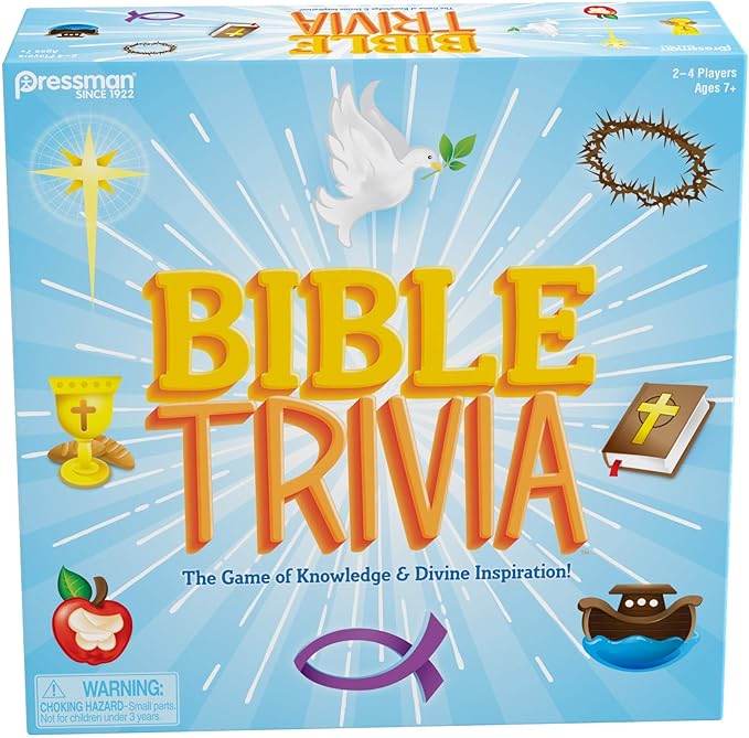 Bible Trivia by Pressman - The Game of Knowledge & Divine Inspiration, Multi Color