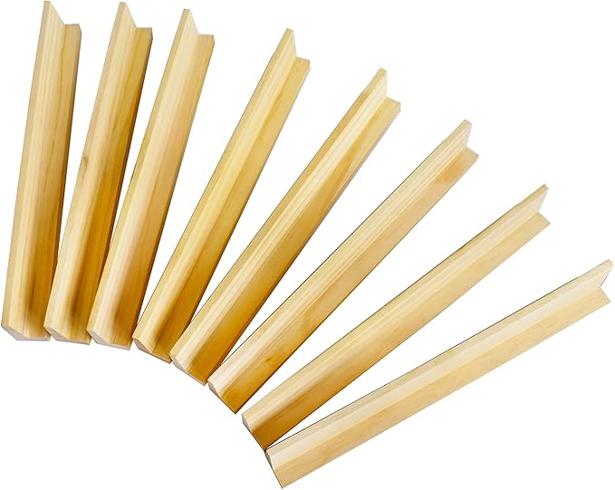 Yuanhe Wooden Domino Holder Racks - Dominoes Tile Tray Organizer Stands, Set of 8