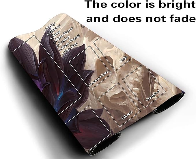 MTG Playmat, Game Play Mat for MTG TCG 24 x 14 inches Trading Card Inked Game Playmats with Storage Bag Smooth Rubber Surface Battle Game