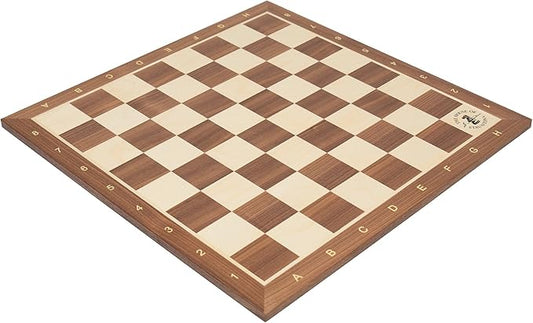 The House of Staunton Walnut & Maple Wooden Chess Board - 2.0" with Notation & Logo