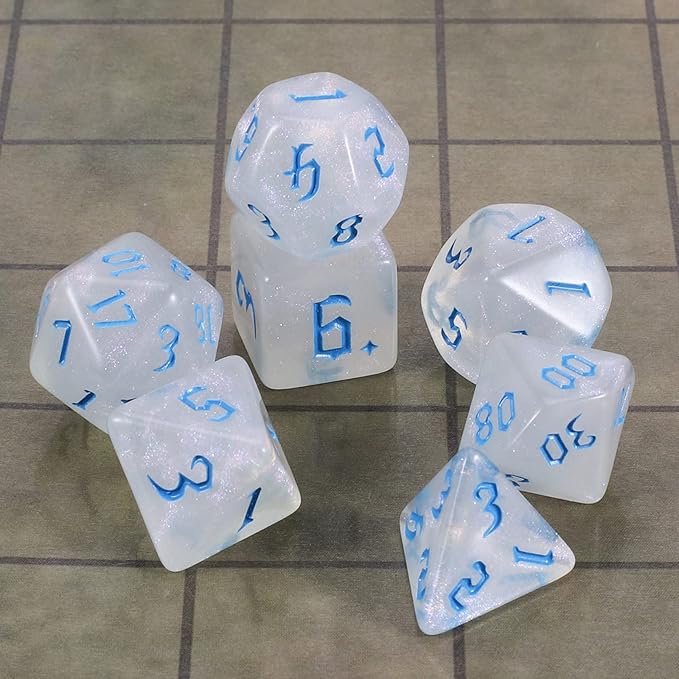 CiaraQ DND Polyhedral Dice Set with Dice Bag for Dungeons and Dragons RPG MTG Role Playing Table Games