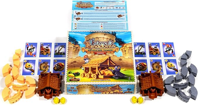 Play All Day Games: Catapult Feud Game Artificer’s Tower, Expansion, Base Required to Play, 30 to 45 Minute Play Time, 2 Player Game