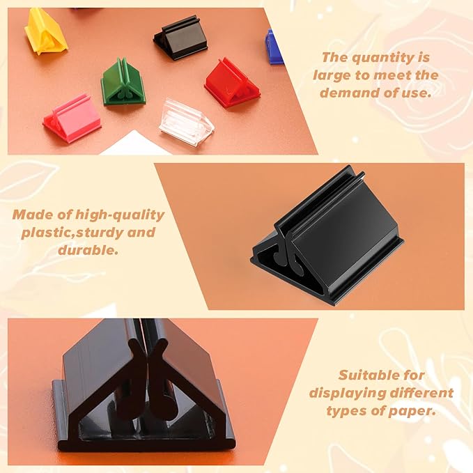 24Pcs Plastic Game Card Stands, Multi-Color Game Card Holder Board Game Pieces Stands DIY Game Card Stands for Board Game Markers Party Favor
