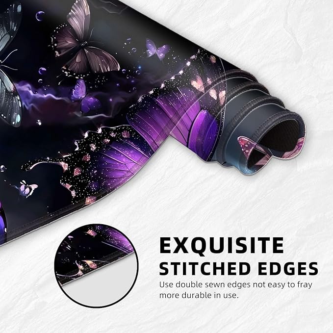 for MTG Playmat with Storage Bags, Card Playmat for TCG Card Playing Game,Rollable & Foldable for PTCG and Board Game Mat for Cards,Non-Slip Butterflies Desk Mat for Home Office