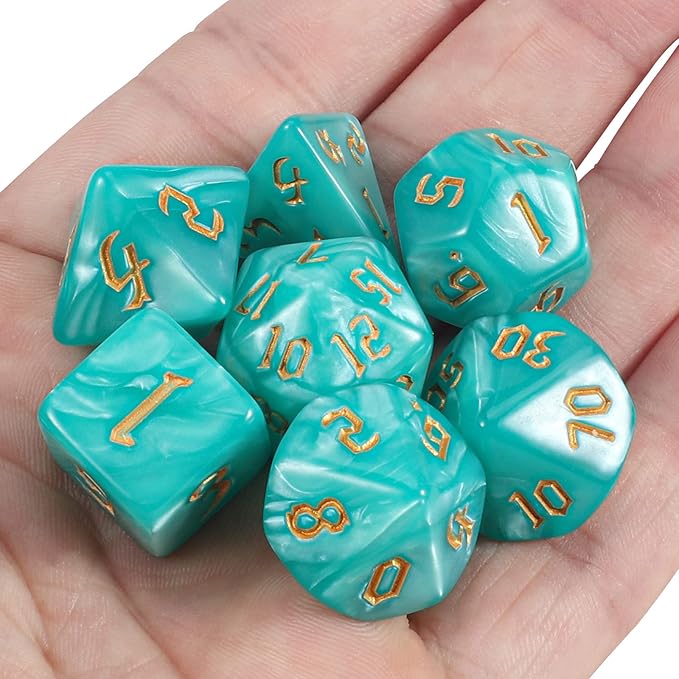 CiaraQ DND Polyhedral Dice Set with Dice Bag for Dungeons and Dragons RPG MTG Role Playing Table Games