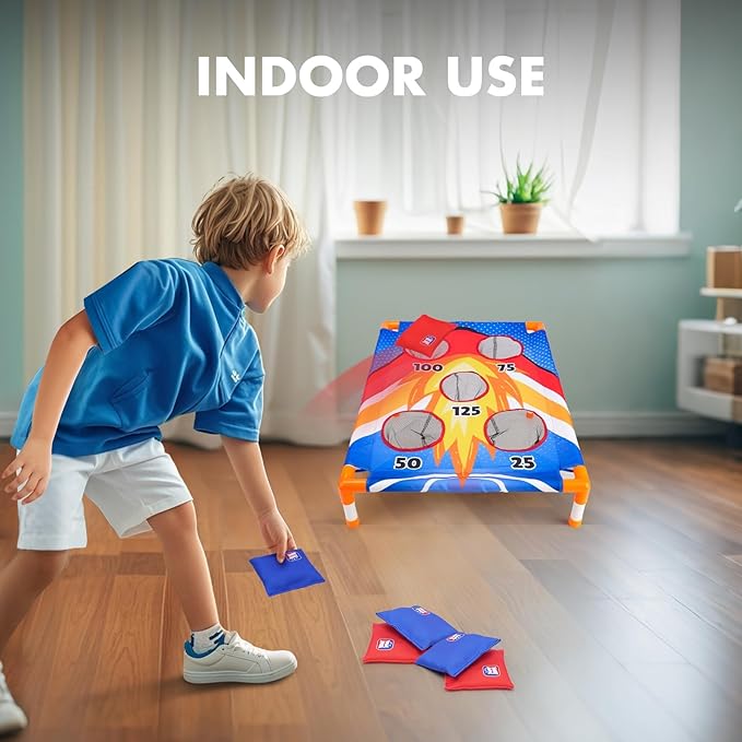 Bean Bag Toss Game for Kids 3-8, Kids Cornhole Game Set for Kid Toddler, Outdoor Outside Game for Kid 3-6, Toddler Yard Outdoor Game for Kid Party Gift Birthday Christmas