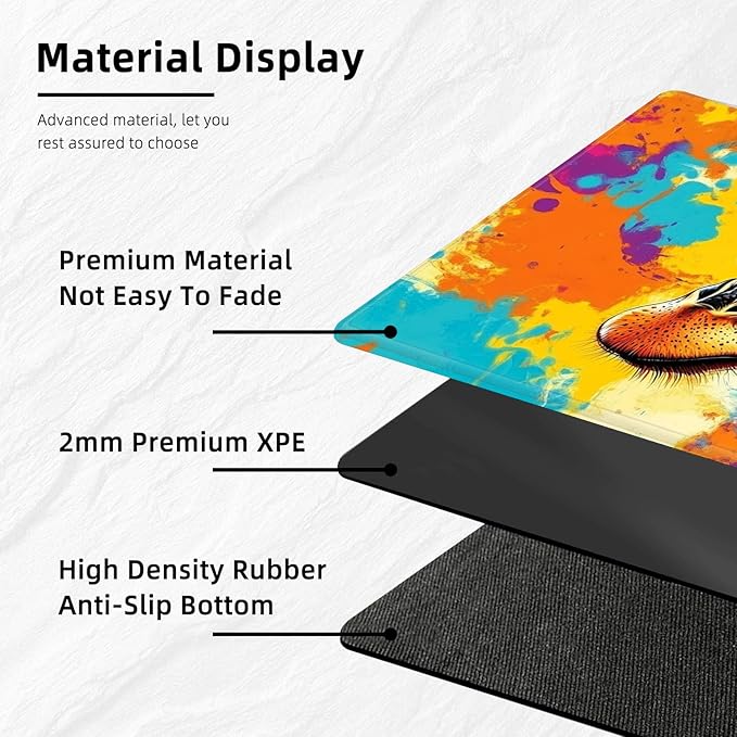 for MTG Playmat with Storage Bag, for TCG Playmat and Playing Card Mat for Magic Board Games, Non-Slip Sunglasses Giraffe Desk Mat, Stitched Edges Game Mat, Rollable & Foldable Card Playmat