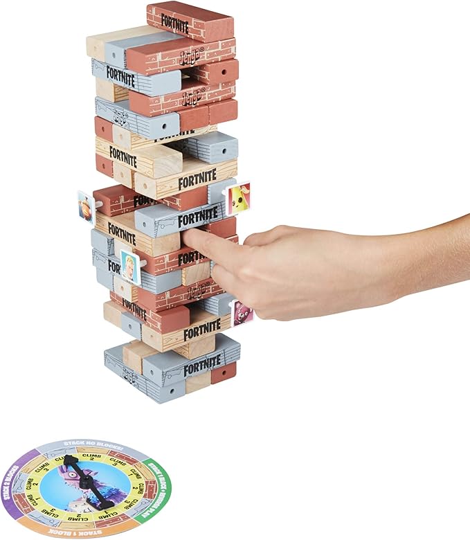 Hasbro Gaming Jenga: Fortnite Edition Game, Wooden Block Stacking Tower Game for Fortnite Fans, Ages 8 & Up