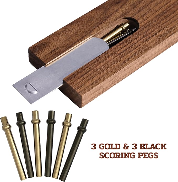 Alex Cramer Double 6 Spinner Dominoes Set with Spinners. Deluxe Dominos Set in American Made Luxury Walnut Case