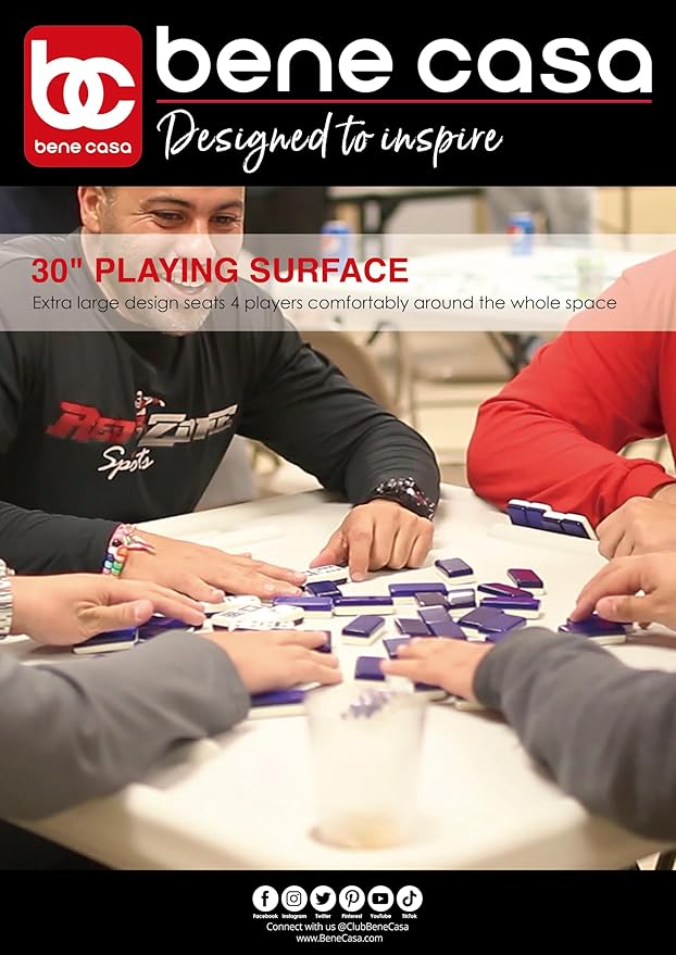 Benecasa Blow Mold Domino Game Table