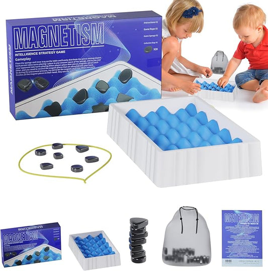 Magnetic Chess Game New Fun Tabletop Magnetic Chess Set Battle Board Game Strategy Game with Stones Family Games for Kids and Adults Party Games