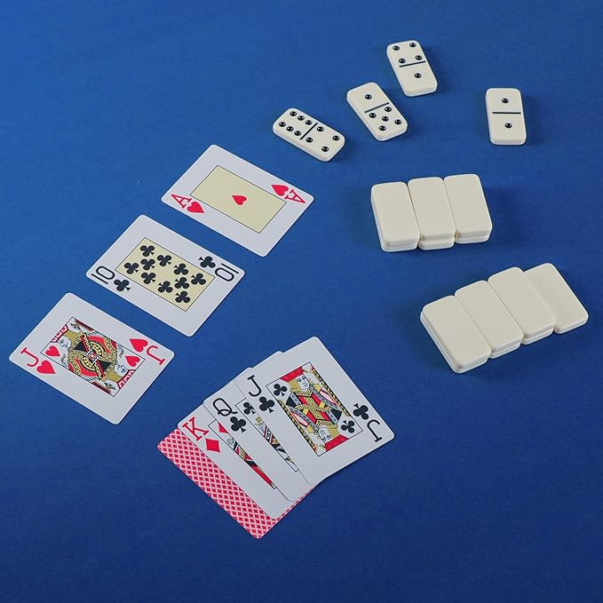 Mahjong Mat, Mahjong Table Mat with Carrying Bag, for Mahjong, Poker, Card, Board Games, Tile Game and Dominoes(Blue, 35 inches)