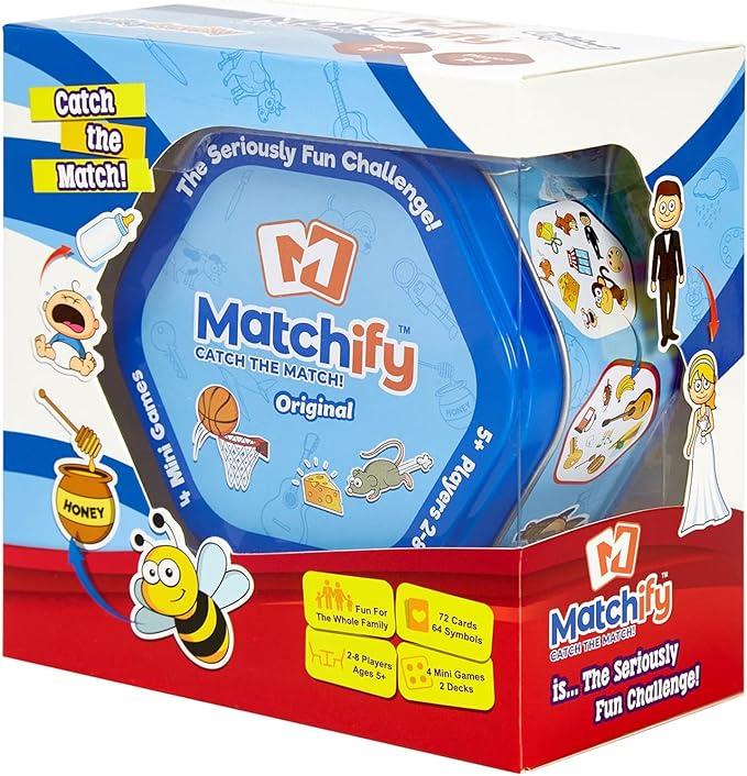 Matchify Card Game: Original, by PMI | The Seriously Fun Challenge for Families Kids and Friends Travel Party Card Game - Catch The Match, Spot it, and Shout It Out – Match Crewmates – Learning Game