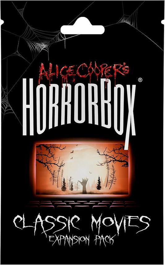 FITZ Alice Cooper's HorrorBox: Classic Movies Expansion Pack - Fitz Games, 40 Cards, A Haunted Party Game, Card Game of Spooky Questions Answers & Dares, for 4-10 Thrill Seekers Ages 14+