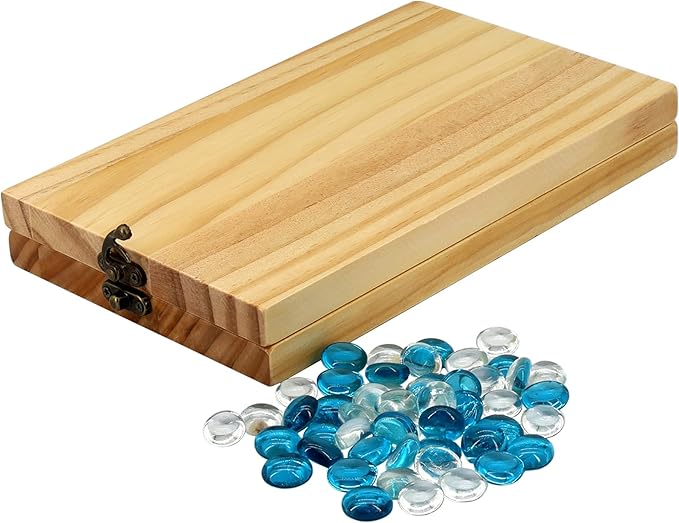 Wooden Mancala Board Game Set - Portable and Educational Two-Player Strategy Game for Family Fun and Relaxation