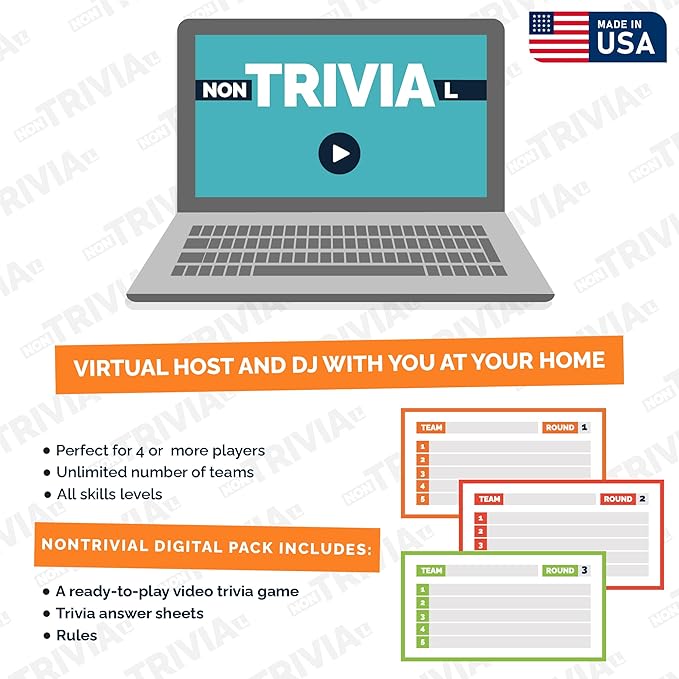 Couch Trivia Game A Fun and Educational Game About Food with Virtual Host for Adults (Foodie Frenzy)