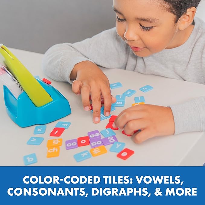 Educational Insights Spell & Drop Word-Building Set - Sight Words Flash Cards & CVC Games, Phonics Blending Activities for Kids Learning to Read & Spell, Pre-K & Kindergarten Letter Tiles for Ages 4+