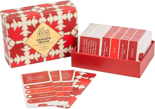 Skyline Collection Trivia Set - Canada Trivia, 140 Question Cards - Game Night Entertainment for Families & Friends
