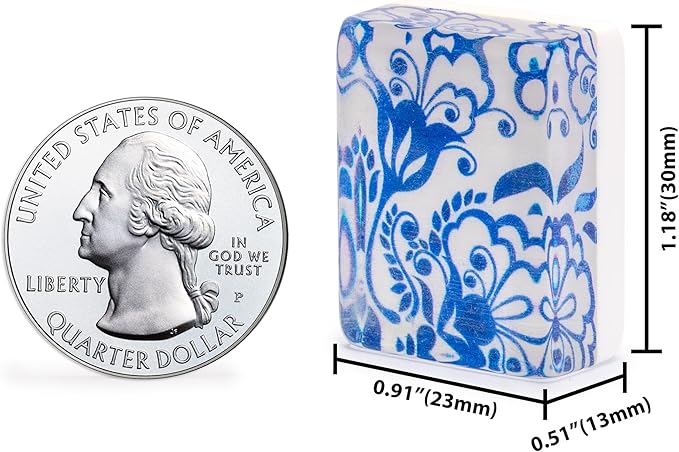 Yellow Mountain Imports American Mahjong Set, Chinoise II with Floral Blue Soft Case - All-in-One Racks with Pushers, Wright Patterson Betting Coins, Dice, & Wind Indicator