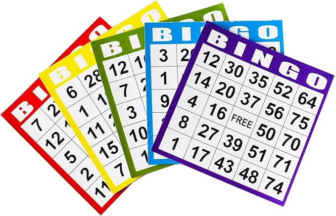SEETOOOGAMES Bingo Paper Game Cards - 1 Card - 100 Books of 5 Sheets