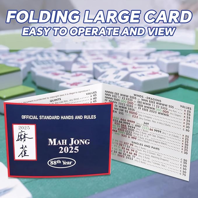 Mahjong mat,a Large-Sized Handmade Embroidered Mahjong mat,Suitable for Poker,Board Games,Card Games,Dominoes,and Other Games. It is a Noise-reducing and Anti-Slip Mahjong mat(43.3x43.3 inches Blue)