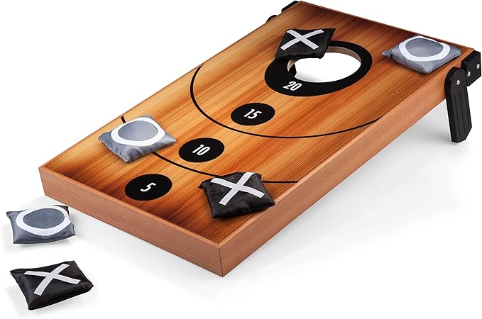 ONIVA - a Picnic Time Brand Mini Bean Bag Throw Game, Cornhole Outdoor Game, Cornhole Set, (Wood Grain)
