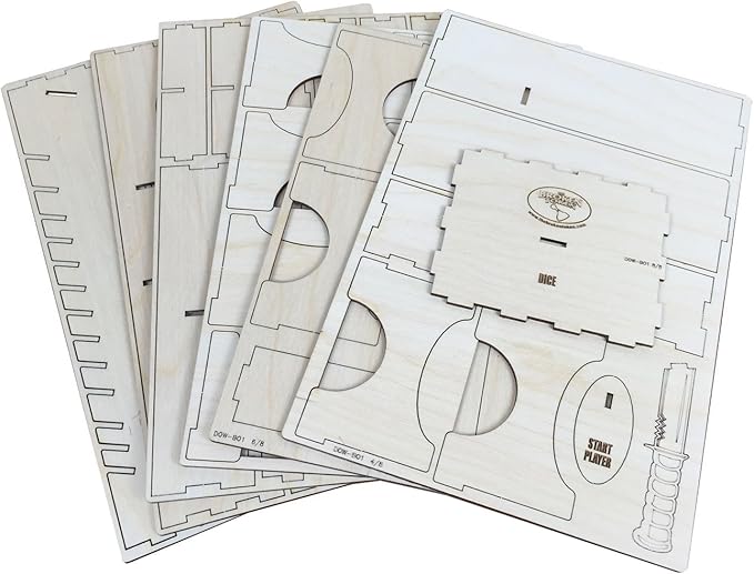 The Broken Token Board Game Organizer - Dead of Winter Compatible Wood Storage Box with Multiple Trays and Dividers