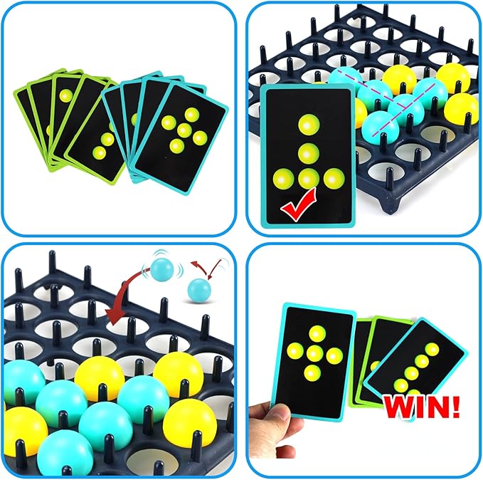 Bounce Ball Game, Board Games for 3-10 Year Olds, Family Games for Kids and Adults, Bounce Ball Game Fun Gifts for 3+ Year Old Boys Girls