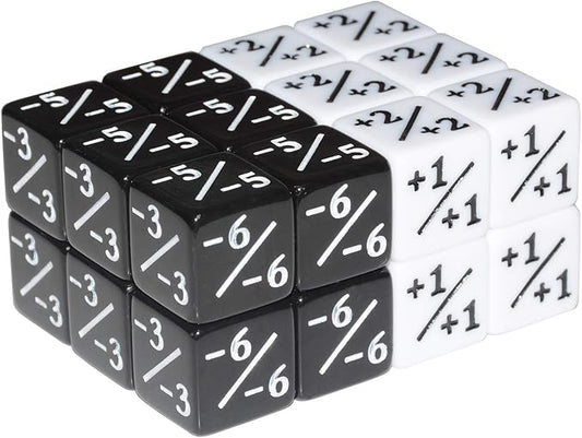 Six Sided Dice Set, 24 Pieces Counter Dice Token Dice Tracking Counter for MTG CCG Card Gaming
