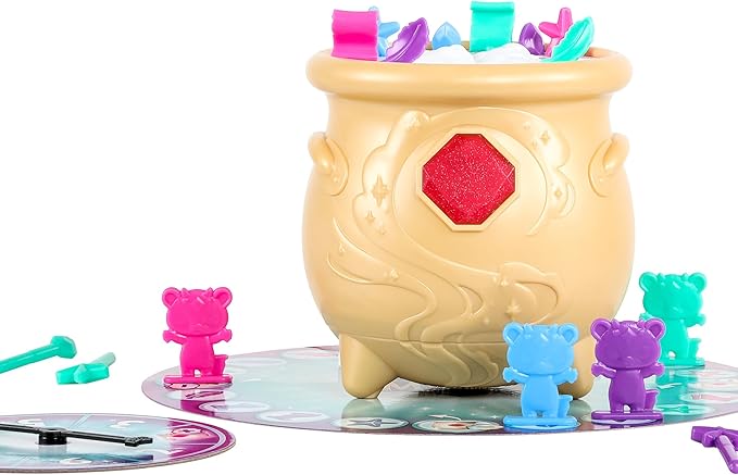Magic Mixies Magic Potion Cauldron Game. Place The Magic Ingredients Into The Cauldron and Make The Exclusive Mixling Leap Up and Out to Win