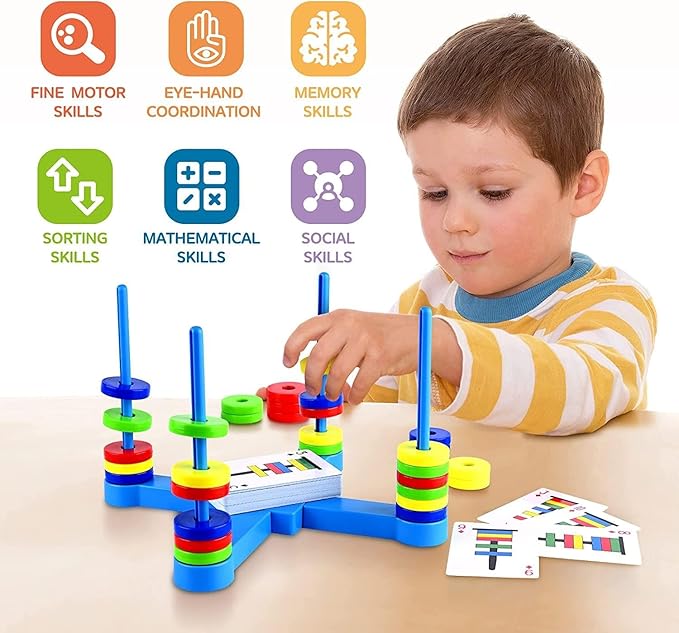 Board Game for Kids Age 4 5 6 7 8, STEM Science Toy Card Game for Kids, Fun for Family Game Night, for 4 5 6 7 8 Year Children Boys & Girls