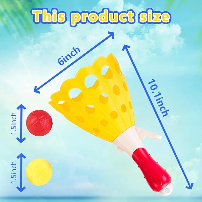 Kids Indoor Sports Outdoor Fun Party Game Toy with 2 Launch Baskets and 10 Balls, Birthday Gifts for 5 6 7 8 9 10 11 12 Year Old Boys Girls