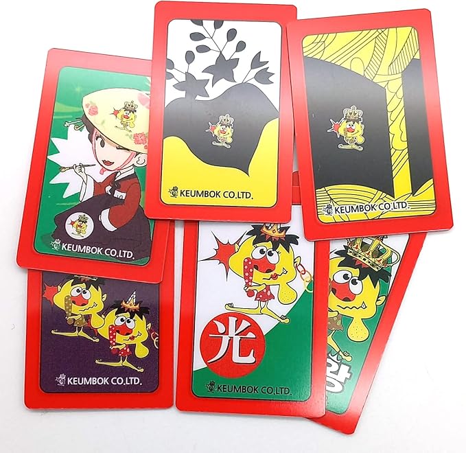 GARASANI Korean Flower Card Game Luxury Hwatu, Korean New Year Board Game Go-Stop, Godori 1Pcs