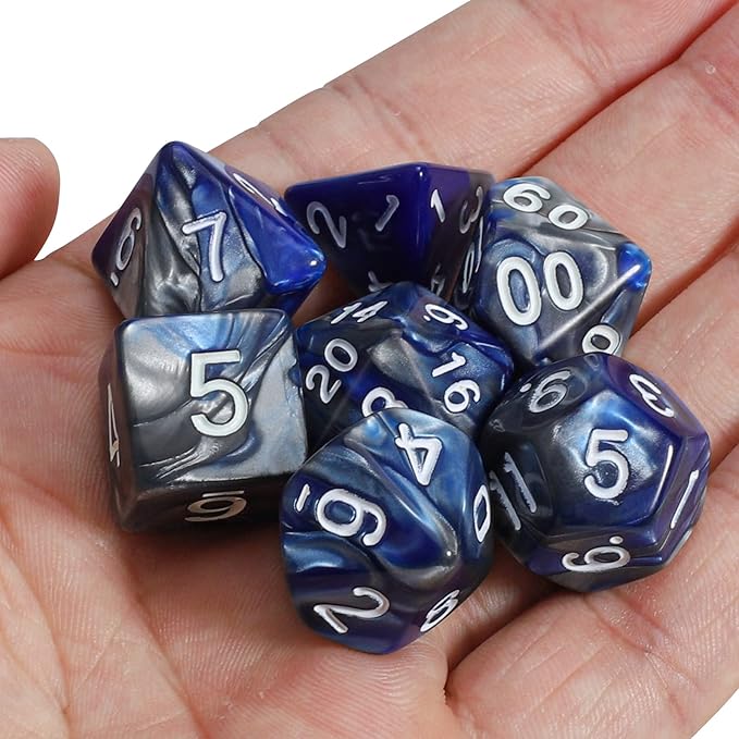 CiaraQ DND Polyhedral Dice Set with Dice Bag for Dungeons and Dragons RPG MTG Role Playing Table Games
