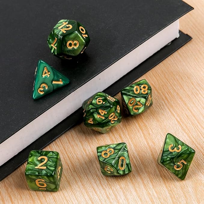 25 Sets DND Dice Polyhedral Dice Dungeons and Dragons Rolling Dice for RPG MTG Table Games Dice Bulk with Free Drawstring Bags and PU Leather D&D Dice Tray (Colored)