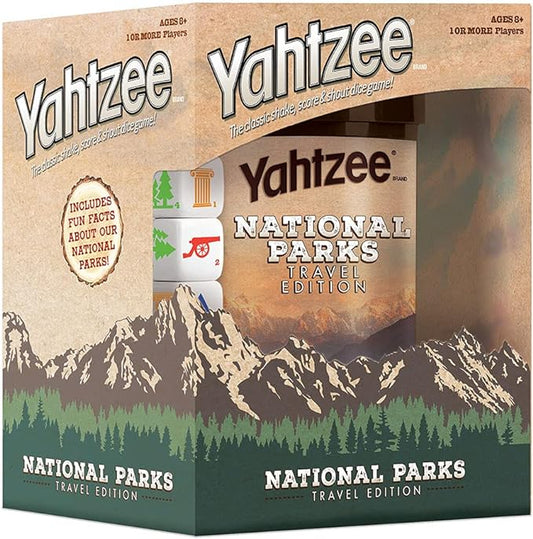 YAHTZEE National Parks Travel Edition | Classic Yahtzee Dice Game with a National Parks Theme | Perfect Travel Game for Families | Celebrate US National Parks Service